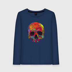 Женский лонгслив Cool color skull