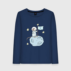 Женский лонгслив Мышь-космонавт