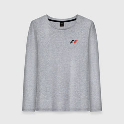 Лонгслив хлопковый женский F-1 MINI LOGO, цвет: меланж