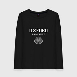 Лонгслив хлопковый женский University of Oxford - Великобритания, цвет: черный