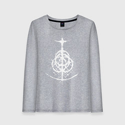 Лонгслив хлопковый женский ELDEN RING LOGO ЭЛДЕН РИНГ, цвет: меланж