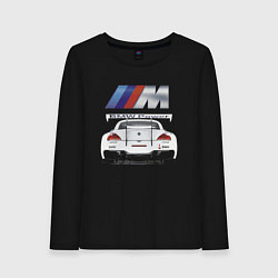 Лонгслив хлопковый женский BMW Power Motorsport, цвет: черный