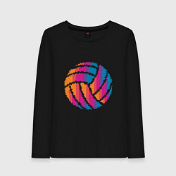 Лонгслив хлопковый женский Ball Volleyball, цвет: черный