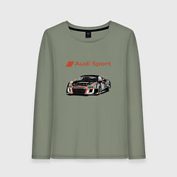Лонгслив хлопковый женский Audi Motorsport Racing team, цвет: авокадо