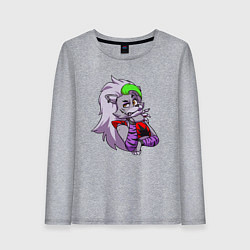 Лонгслив хлопковый женский Five Nights at Freddys Security Breach - Волчица Р, цвет: меланж