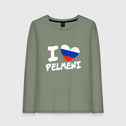 Женский лонгслив Люблю пельмени