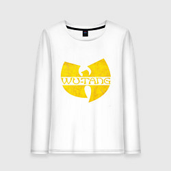 Лонгслив хлопковый женский Wu tang logo, цвет: белый