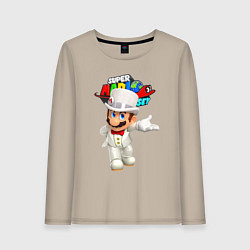 Лонгслив хлопковый женский Super Mario Odyssey Nintendo, цвет: миндальный