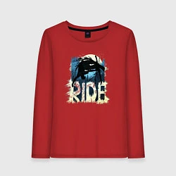 Лонгслив хлопковый женский Ride Ski, цвет: красный