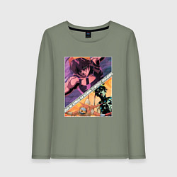 Лонгслив хлопковый женский Наранча Гирга из ДжоДжо, цвет: авокадо