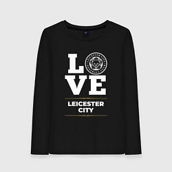 Лонгслив хлопковый женский Leicester City Love Classic, цвет: черный