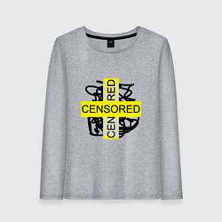 Лонгслив хлопковый женский Censored Дополнение Коллекция Get inspired! Fl-182, цвет: меланж