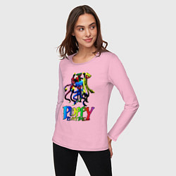 Лонгслив хлопковый женский POPPY PLAYTIME HAGGY WAGGY Mini Huggies, цвет: светло-розовый — фото 2