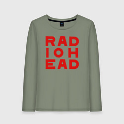 Женский лонгслив Radiohead большое красное лого