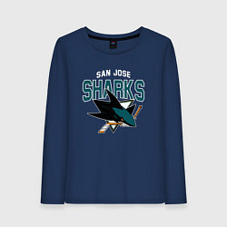 Лонгслив хлопковый женский SAN JOSE SHARKS NHL, цвет: тёмно-синий