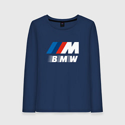 Лонгслив хлопковый женский BMW BMW FS, цвет: тёмно-синий