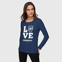 Лонгслив хлопковый женский Arsenal Love Classic, цвет: тёмно-синий — фото 2