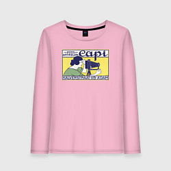 Лонгслив хлопковый женский Fotoartikelen Capi Винтажная реклама фотосалона, цвет: светло-розовый