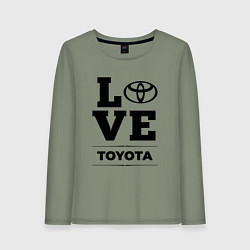 Лонгслив хлопковый женский Toyota Love Classic, цвет: авокадо