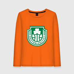 Лонгслив хлопковый женский Team - Celtics, цвет: оранжевый