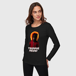 Лонгслив хлопковый женский TRIPPIE REDD 1400, цвет: черный — фото 2