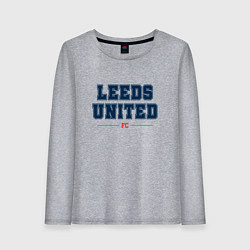 Лонгслив хлопковый женский Leeds United FC Classic, цвет: меланж