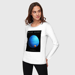 Лонгслив хлопковый женский Blue Giant Голубой Гигант Space collections, цвет: белый — фото 2