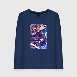 Лонгслив хлопковый женский Сироэ и Акацуки Log Horizon, цвет: тёмно-синий