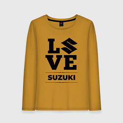 Лонгслив хлопковый женский Suzuki Love Classic, цвет: горчичный
