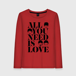 Женский лонгслив ALL YOU NEED IS LOVE THE BEATLES