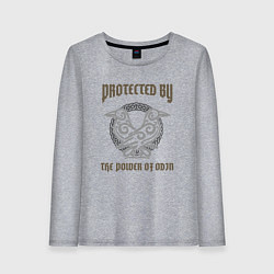 Женский лонгслив Protected by the power of Odin