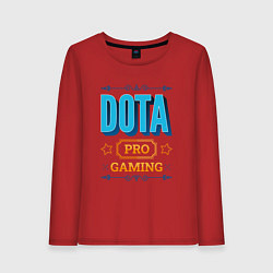 Лонгслив хлопковый женский Игра Dota PRO Gaming, цвет: красный