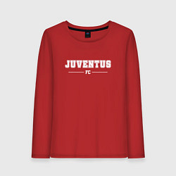 Лонгслив хлопковый женский Juventus Football Club Классика, цвет: красный