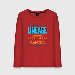 Лонгслив хлопковый женский Игра Lineage PRO Gaming, цвет: красный