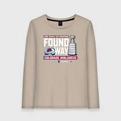 Лонгслив хлопковый женский COLORADO AVALANCHE 2022, цвет: миндальный