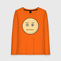 Лонгслив хлопковый женский Серьезный Дурак, цвет: оранжевый