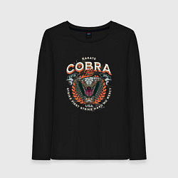 Женский лонгслив Кобра Кай - логотип с Коброй Cobra Kai Logo