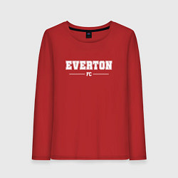 Лонгслив хлопковый женский Everton Football Club Классика, цвет: красный