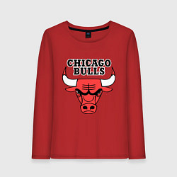 Лонгслив хлопковый женский Chicago Bulls, цвет: красный