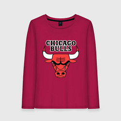 Лонгслив хлопковый женский Chicago Bulls, цвет: маджента