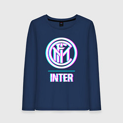 Женский лонгслив Inter FC в стиле glitch