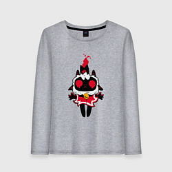 Лонгслив хлопковый женский Воскресшая овечка - Cult of the lamb, цвет: меланж