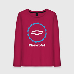 Лонгслив хлопковый женский Chevrolet в стиле Top Gear, цвет: маджента