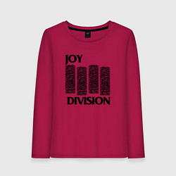 Лонгслив хлопковый женский Joy Division - rock, цвет: маджента