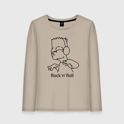 Женский лонгслив Bart Simpson - Rock n Roll