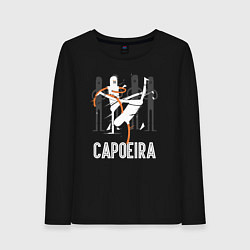 Лонгслив хлопковый женский Capoeira - contactless combat, цвет: черный