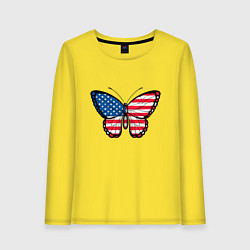 Женский лонгслив Бабочка - США
