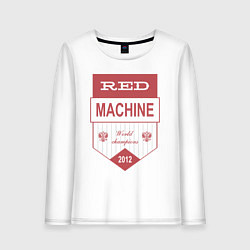 Лонгслив хлопковый женский Red machine Russia, цвет: белый
