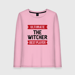 Лонгслив хлопковый женский The Witcher: Ultimate Best Player, цвет: светло-розовый