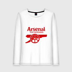 Лонгслив хлопковый женский Arsenal: The gunners, цвет: белый